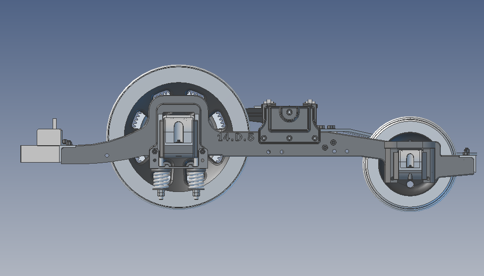 14-D-5牵引力转向架3D模型图纸 STP格式